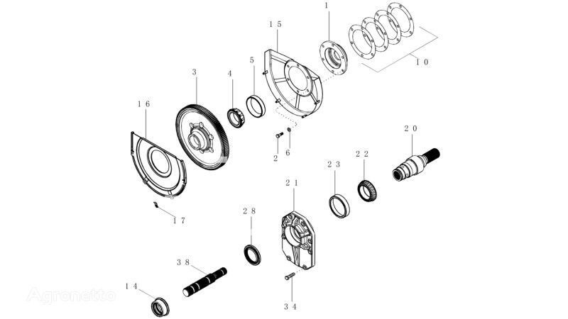 Pokrywa 448082A1 caja de transmisión para New Holland  T6090 T6070  tractor de ruedas