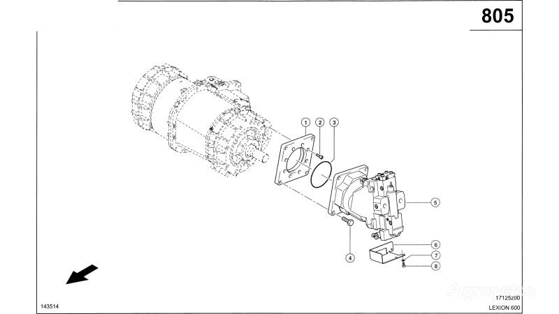 motor hidráulico para Claas Lexion 600  cosechadora de cereales