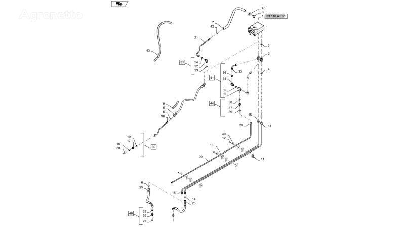 48085672 válvula del freno de mano para New Holland T6090 tractor de ruedas